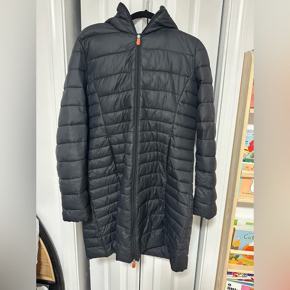 SAVE THE DUCK Black Puffer Coat